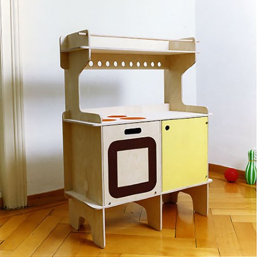 Cuisinière en bois Lili - Jaune