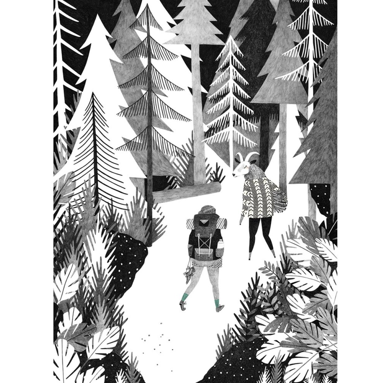 Sérigraphie Pine forest