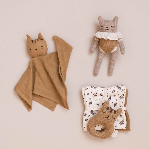 Doudou Chaton en Maillot - Moutarde