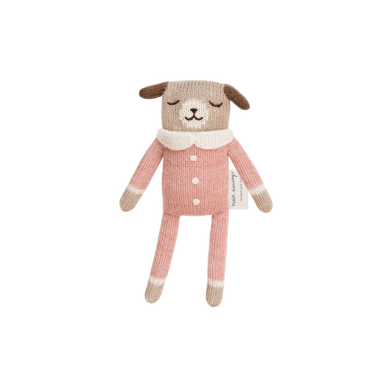 Doudou Chien en Combinaison - Rose