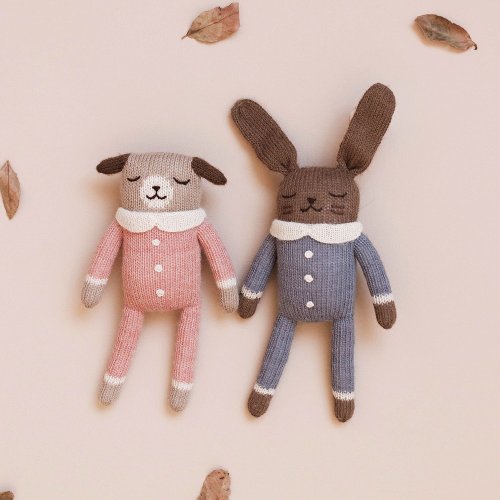 Doudou Chien en Combinaison - Rose