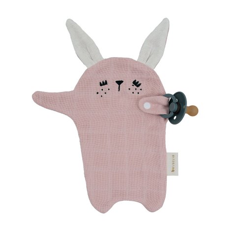 Doudou Attache-tétine Lapin