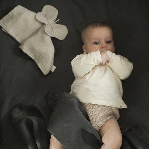 Doudou Papillon Lin Français - Blanc