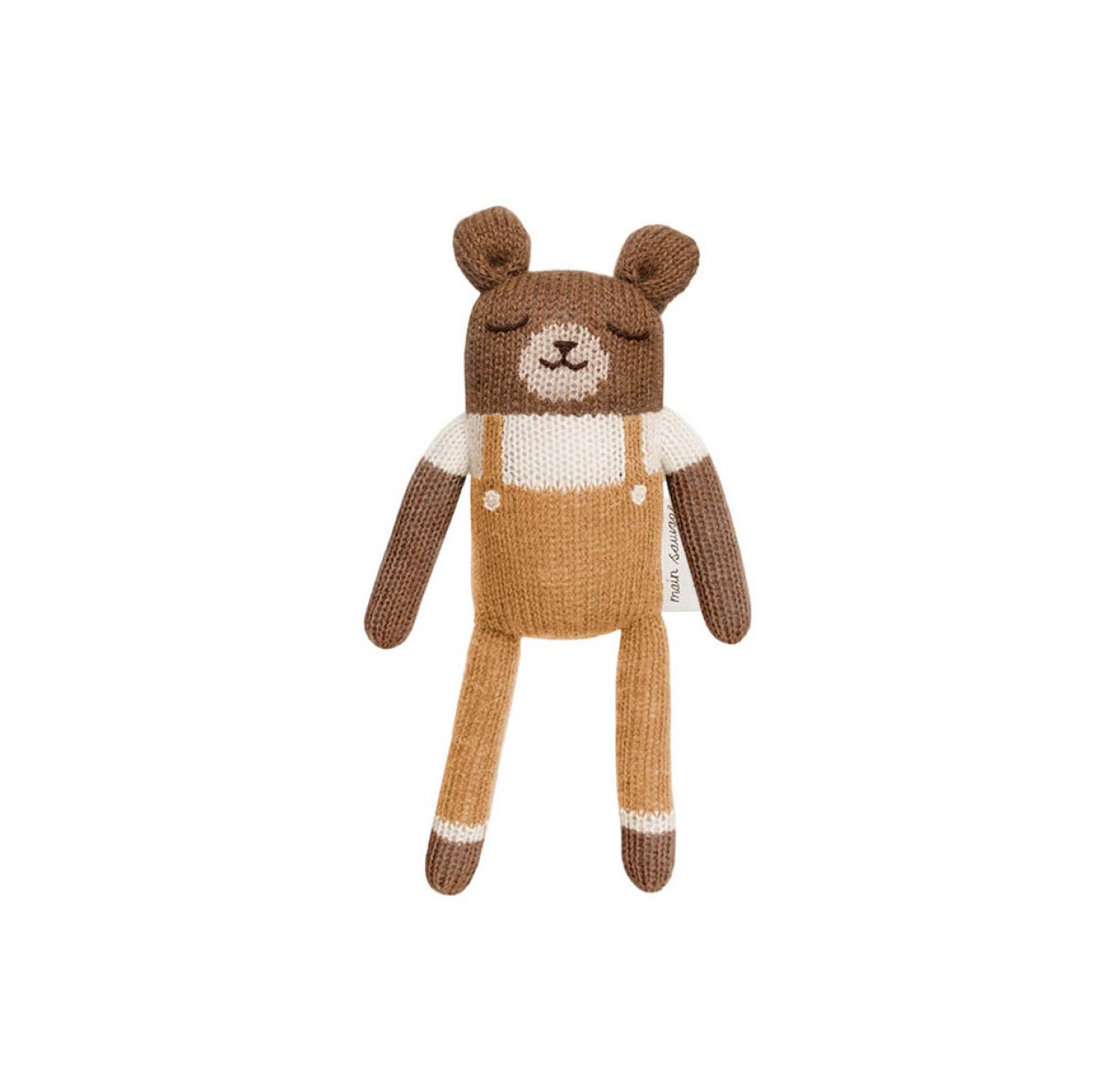 Doudou Ours Salopette - Ocre