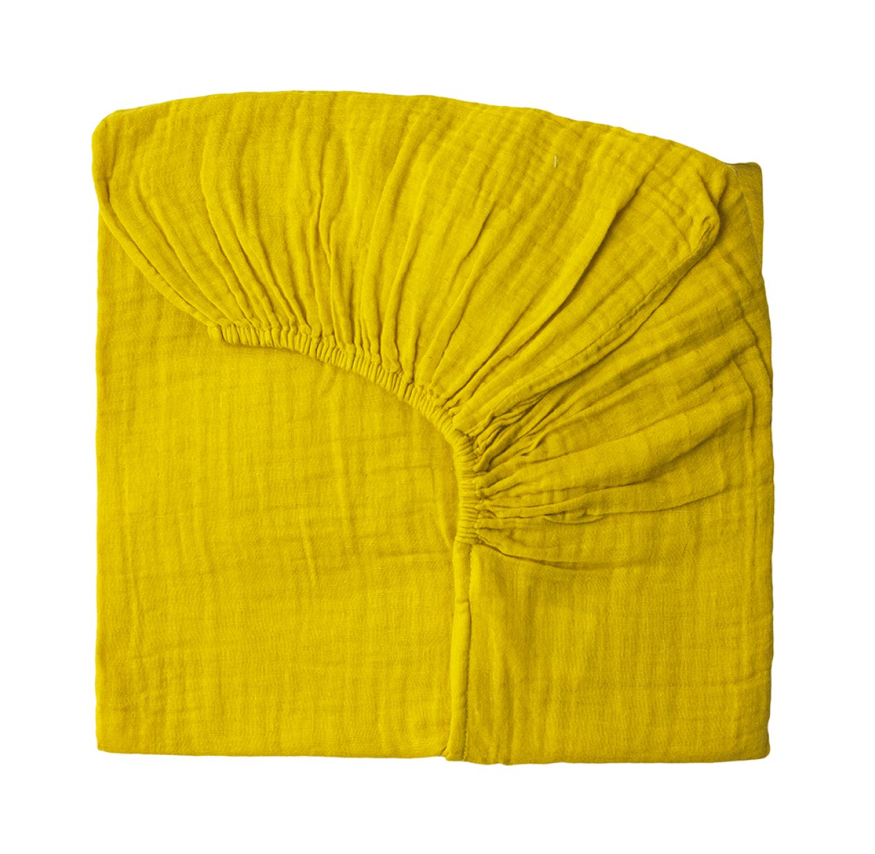 Drap housse lit bébé - Jaune or