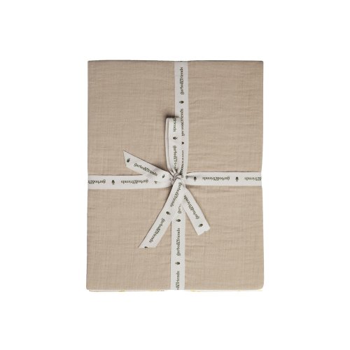 Drap housse double mousseline - Olive