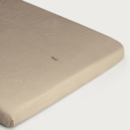 Drap housse double mousseline - Olive