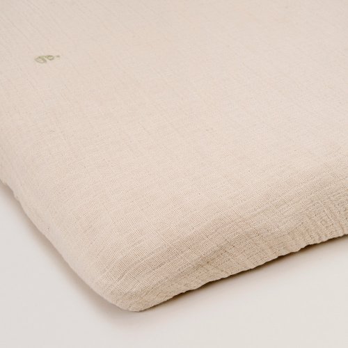 Drap housse bébé mousseline - Naturel