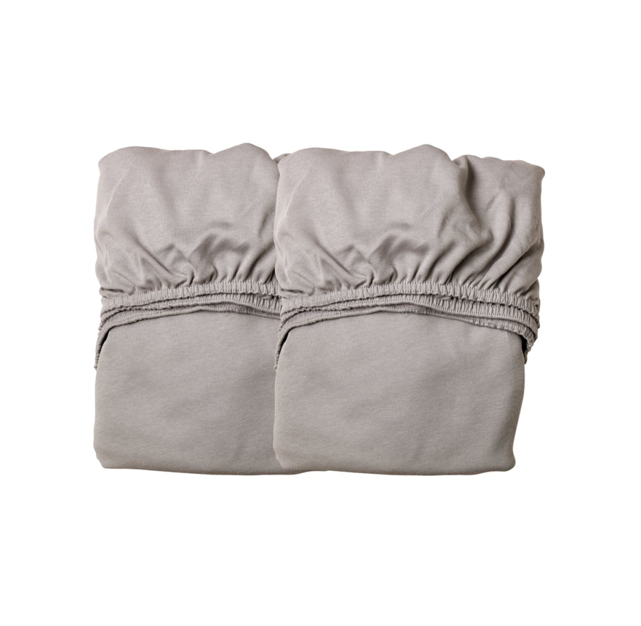 Lot de 2 draps housses bébé pour lit Linea, Luna et lit évolutif Leander - Gris clair