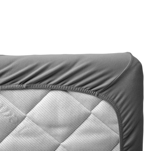 Lot de 2 draps housses bébé pour lit Linea, Luna et lit évolutif Leander - Gris clair