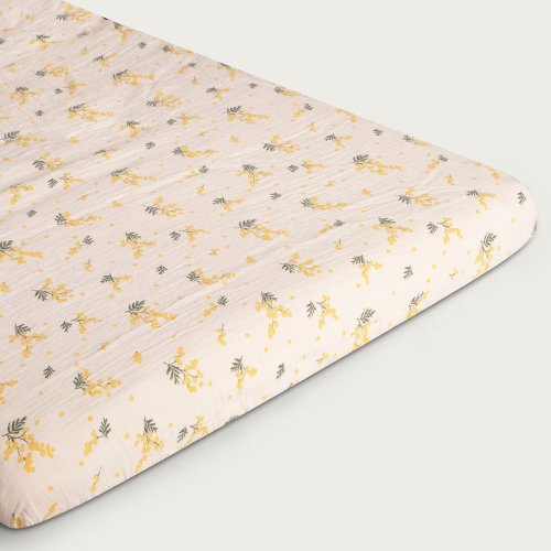 Drap housse mousseline Mimosa