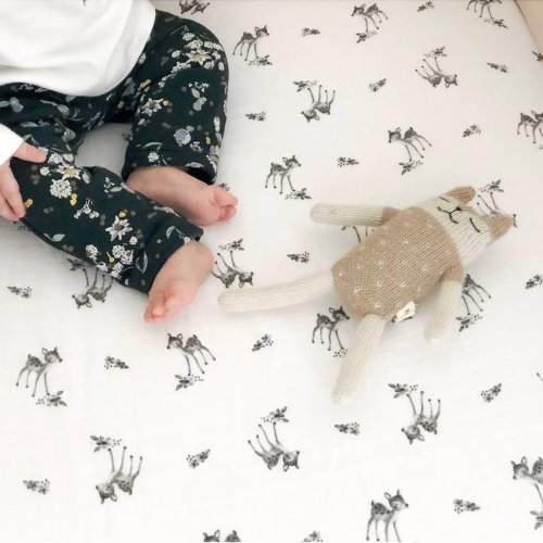 Drap housse Olivia Faon - Ecru