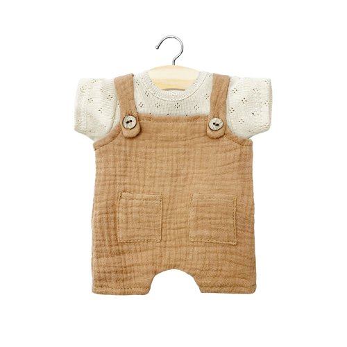 Ensemble Salopette Antonin & T-shirt Poupon Babies - Cassonade