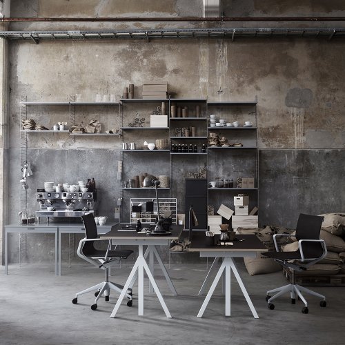 Pack 3 étagères 58 cm - Gris