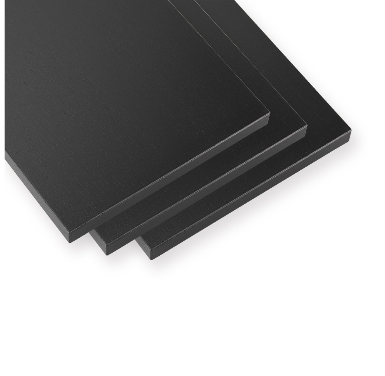 Pack 3 étagères 78 cm - Noir