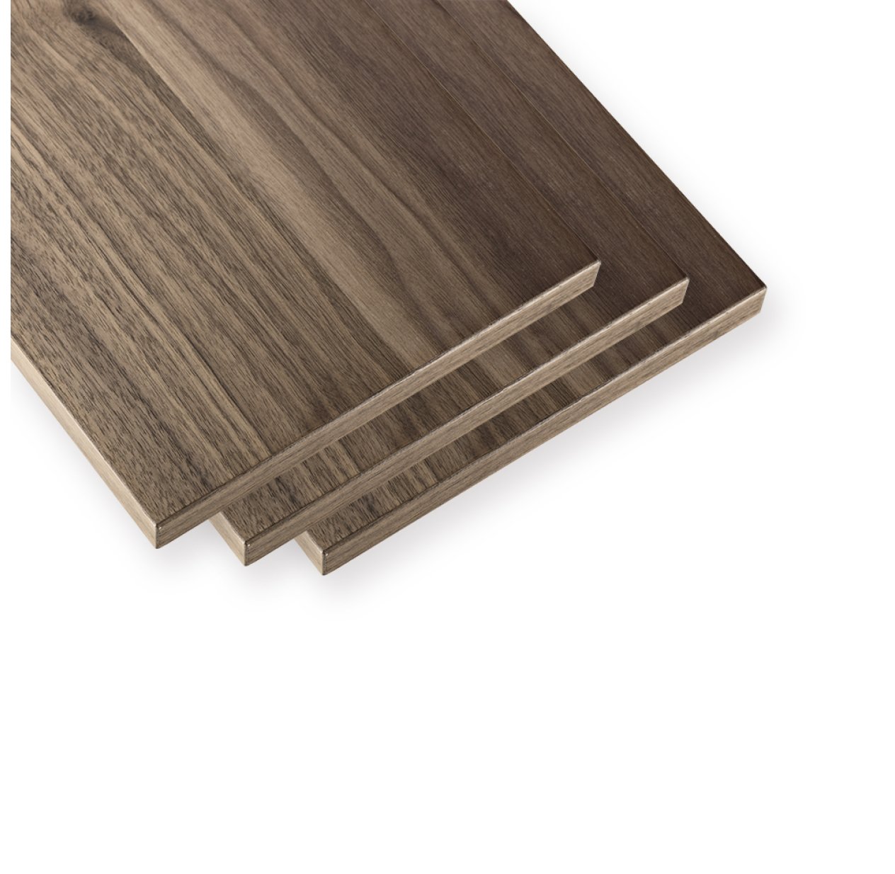 Pack 3 étagères 78 cm - Noyer