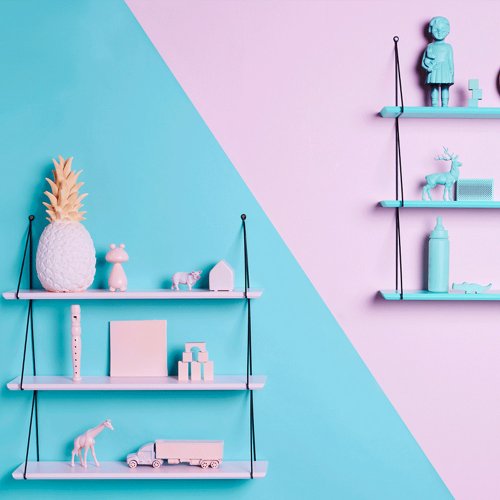 Etagère Babou triple - Rose clair