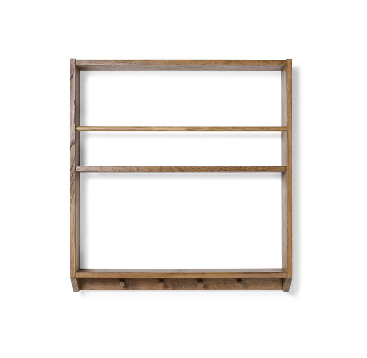 Etagère Livres et Patères Eli - Chêne fumé