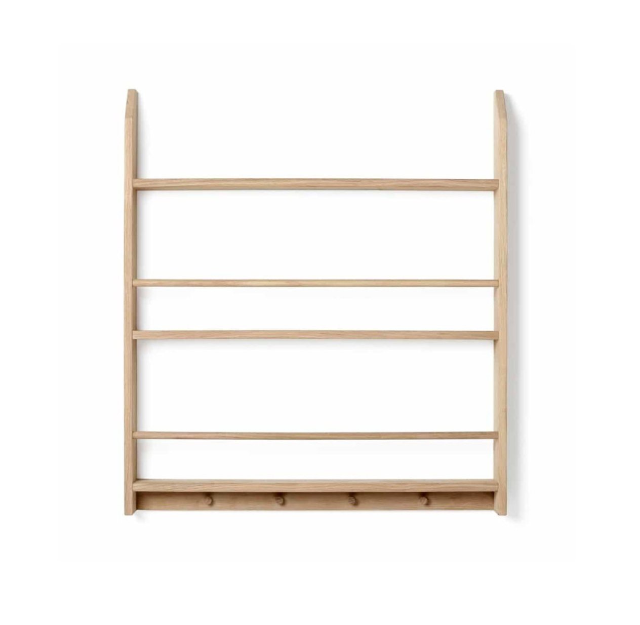 Etagère Livres Patères Plate Eli - Chêne