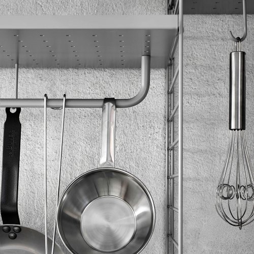 Etagère en métal petits rebords - Gris