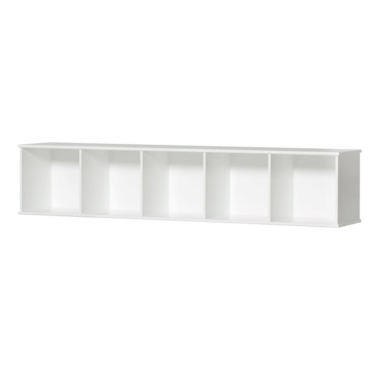 Étagère murale Wood horizontale 5 x 1 - Blanc