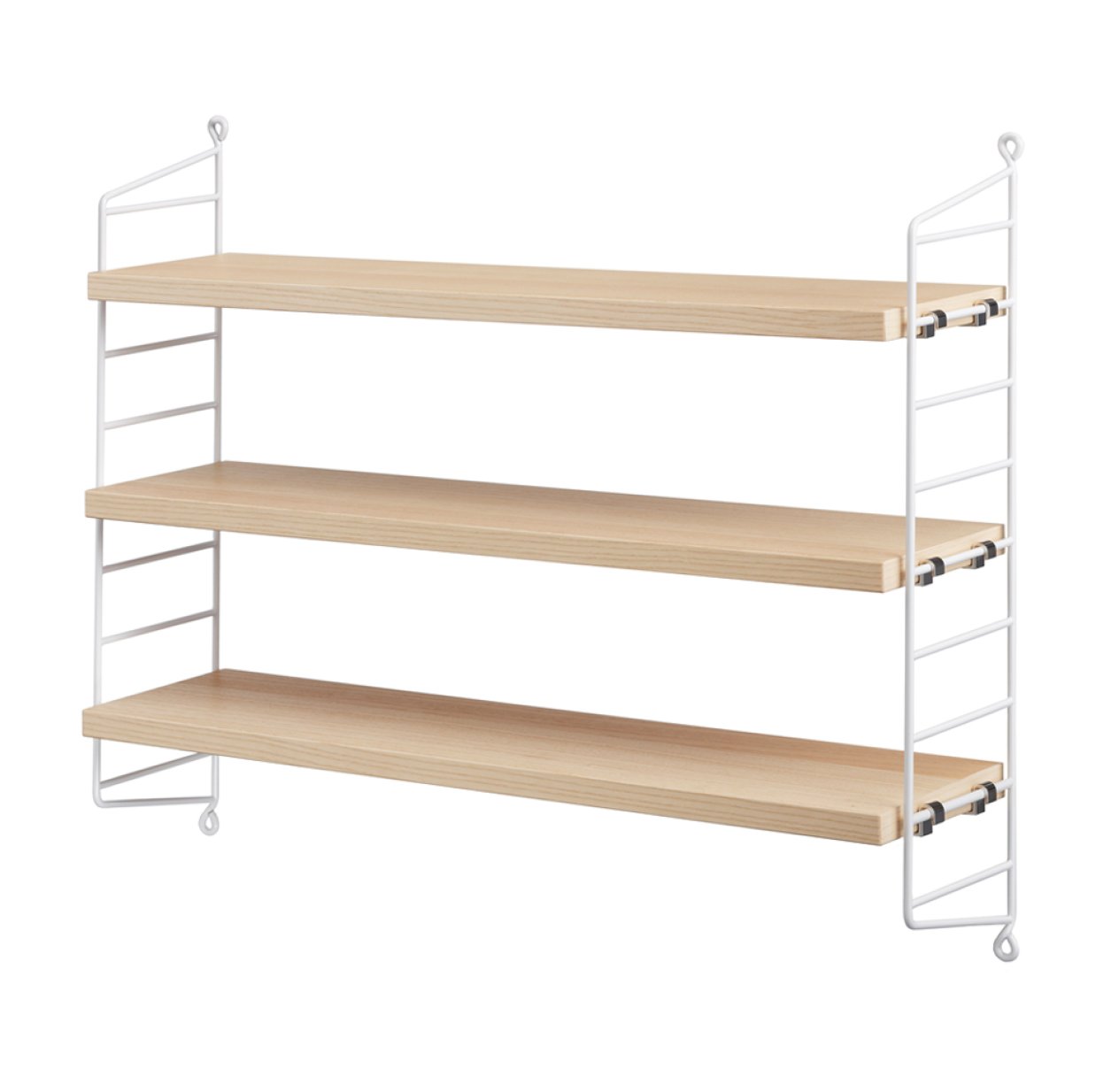 Etagère String Pocket - Frêne / Blanc