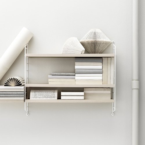 Etagère String Pocket - Frêne / Blanc