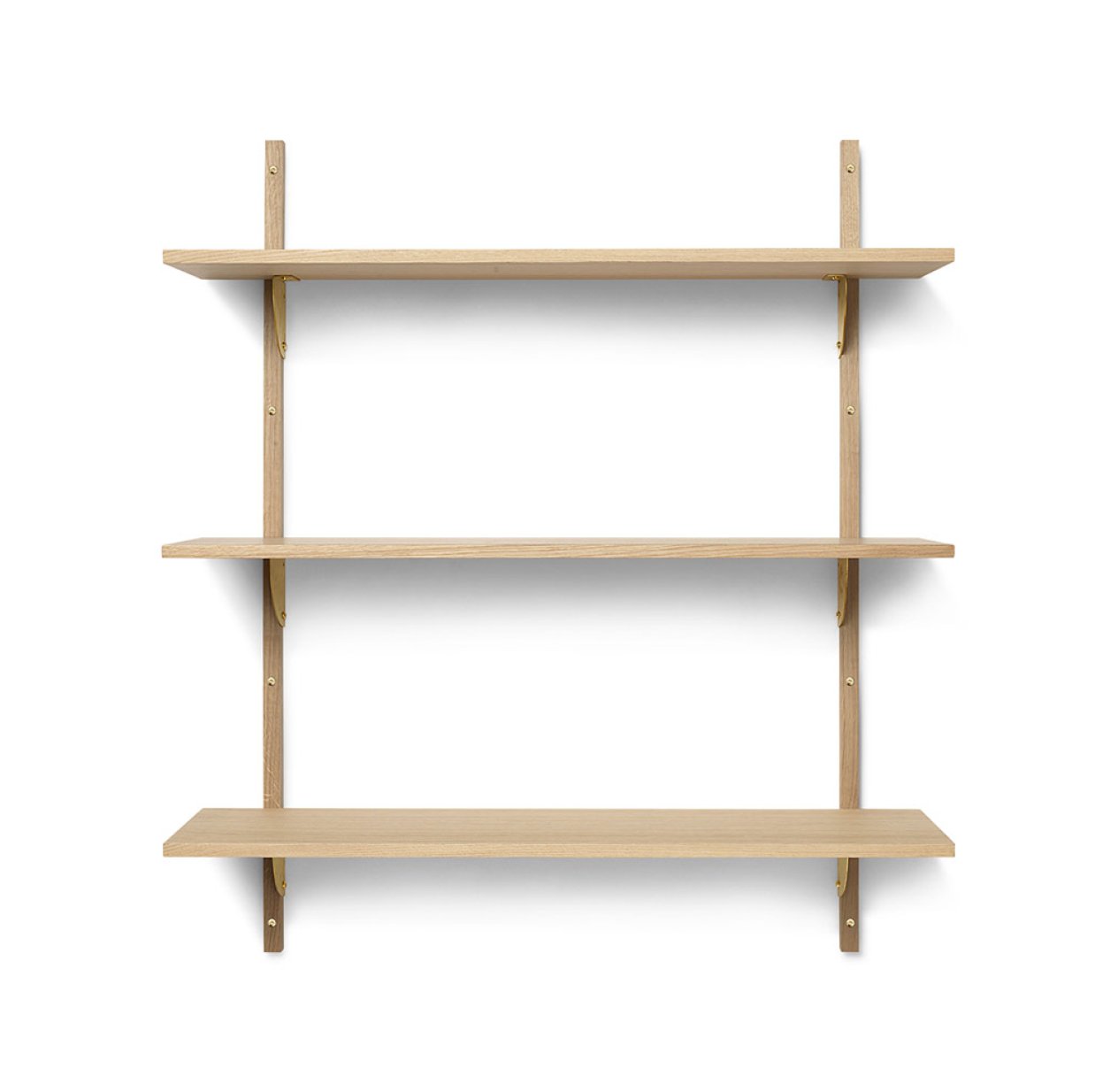 Etagère Sector Triple T/W - Chêne/Laiton