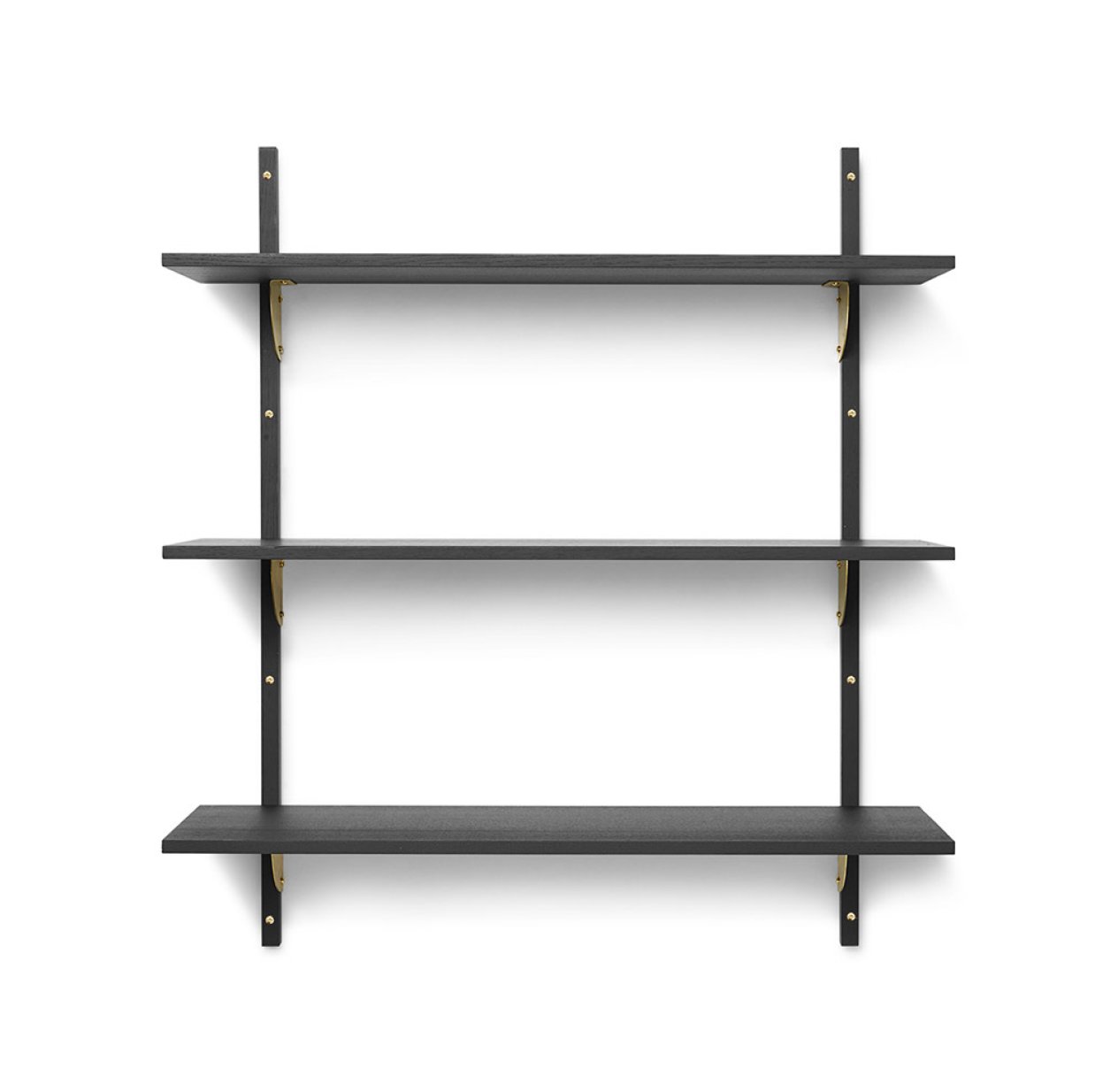 Etagère Sector Triple T/W - Noir/Laiton