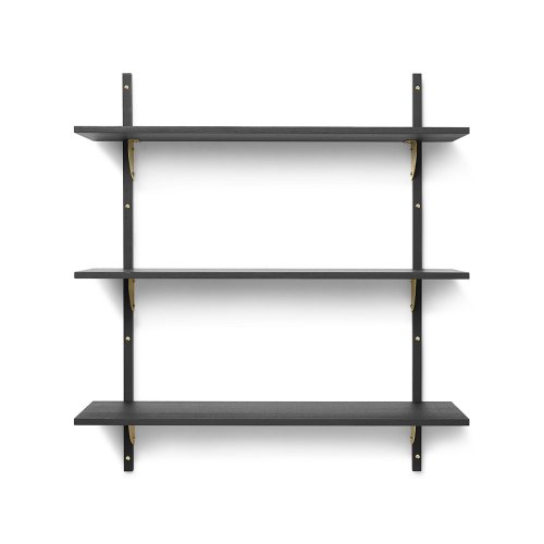 Etagère Sector Triple T/W - Noir/Laiton
