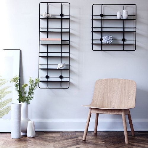 Etagère murale verticale - Noir