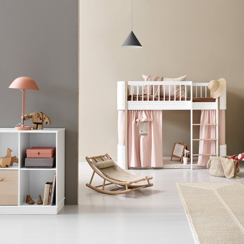 Étagère Wood horizontale 5 x 2 avec socle - Blanc