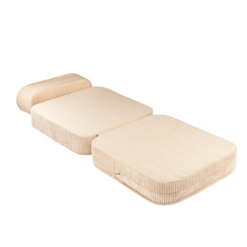 Fauteuil Flip convertible en velours côtelé - Beige