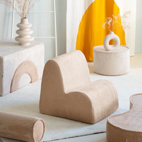 Fauteuil Cloud en velours côtelé - Beige