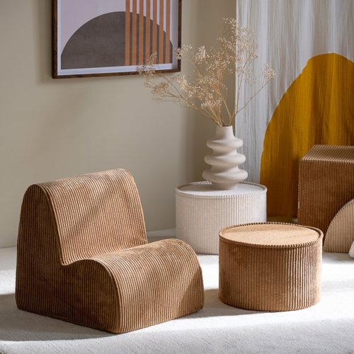 Fauteuil Cloud en velours côtelé - Toffee