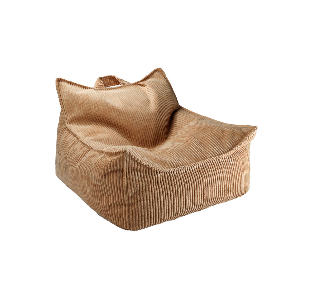Fauteuil Pouf Ottoman en velours côtelé - Toffee