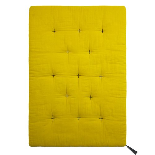 Edredon Futon en gaze de coton - Jaune or