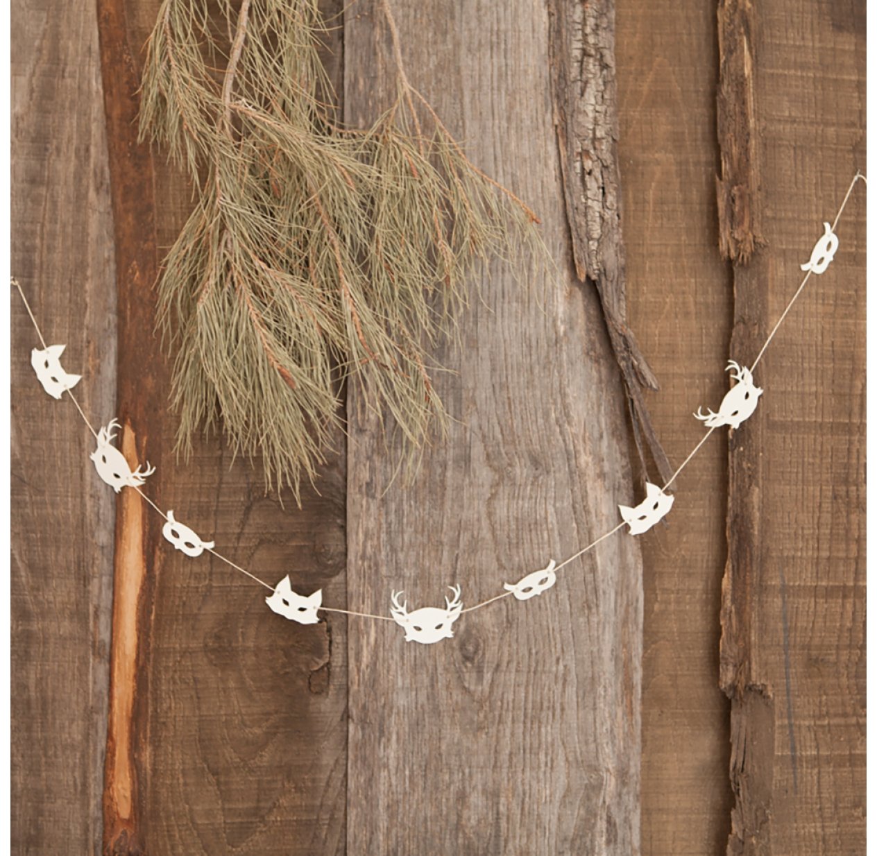 Guirlande Into the Woods / mini créatures - Crème