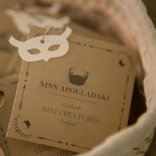 Guirlande Into the Woods / mini créatures - Crème