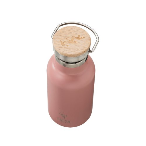 Gourde paille isotherme 350 ml - Vieux rose
