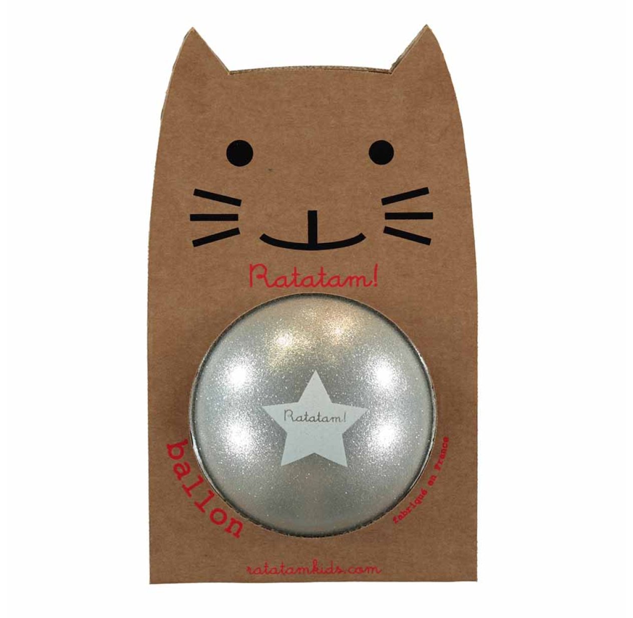 Ballon à paillettes 25 cm - Argent