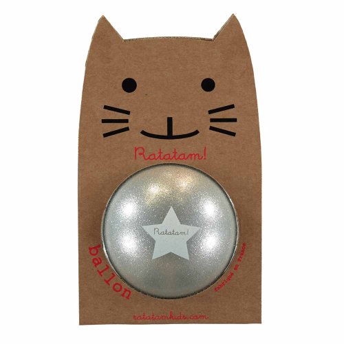 Ballon à paillettes 25 cm - Argent