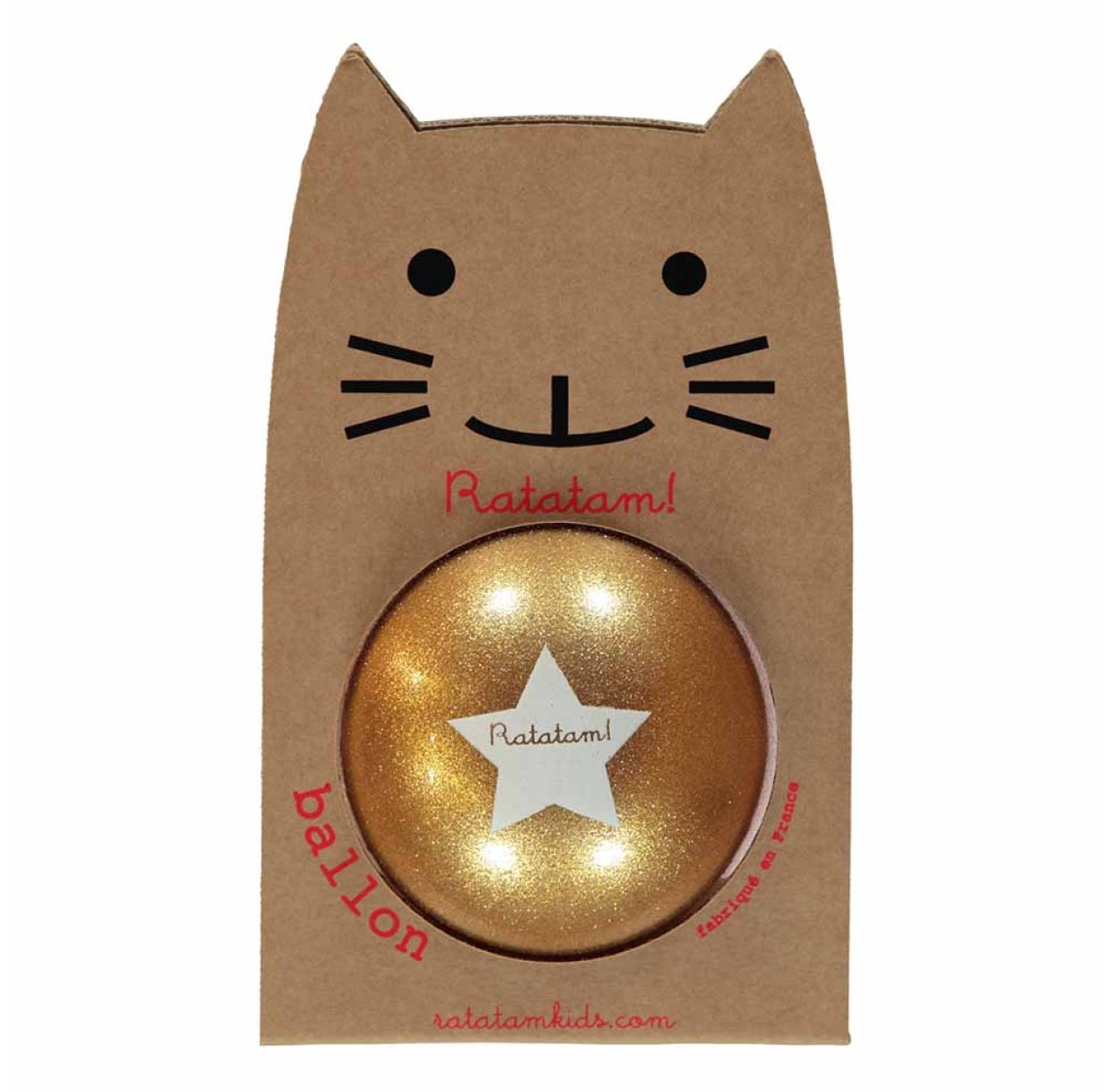 Ballon à paillettes 25 cm - Doré