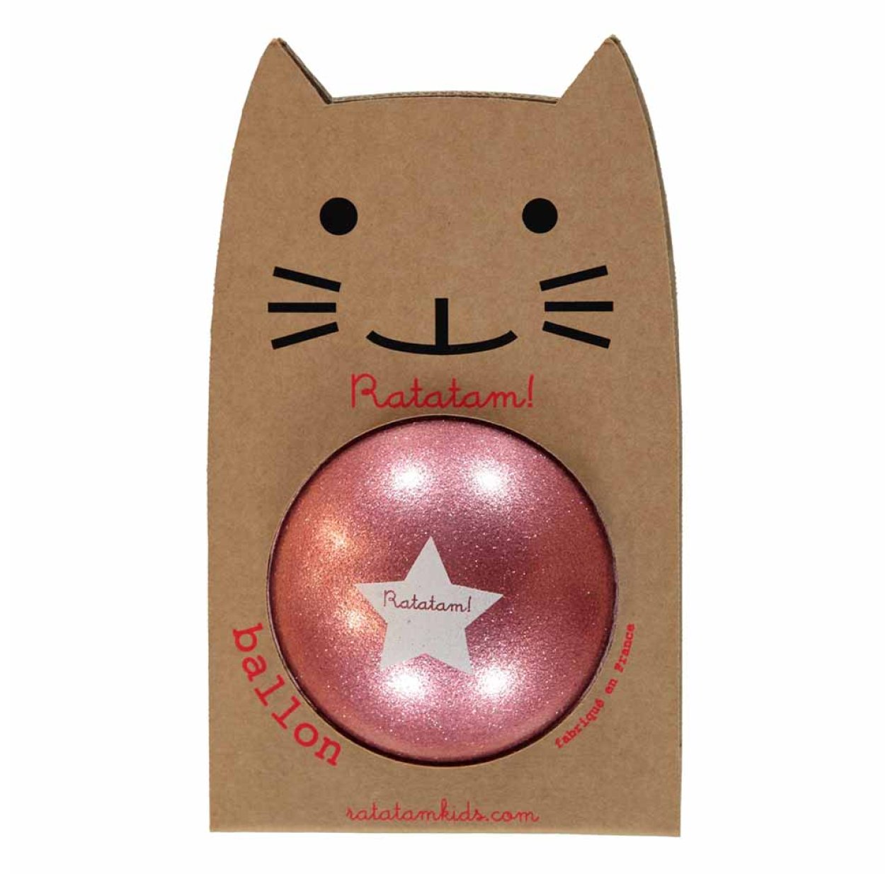 Ballon à paillettes 25 cm - Rose