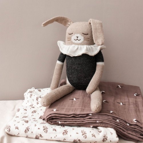 Grand doudou Lapin Maillot - Noir