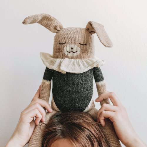 Grand doudou Lapin Maillot - Noir