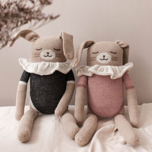 Grand doudou Lapin Maillot - Rose