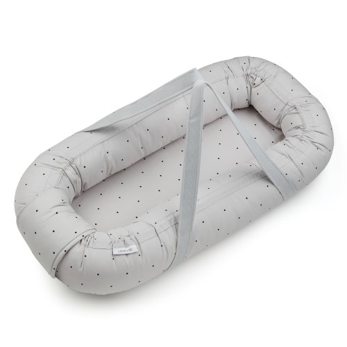 Couffin bébé Gro Babylift Classic Dot - Gris éléphant