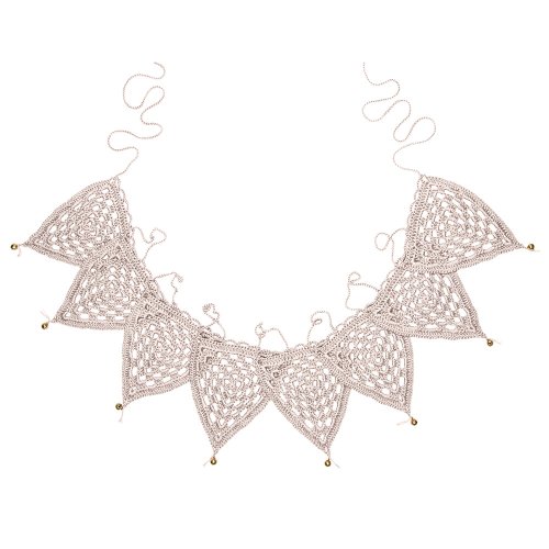 Guirlande Fanions en Crochet - Rose poudré