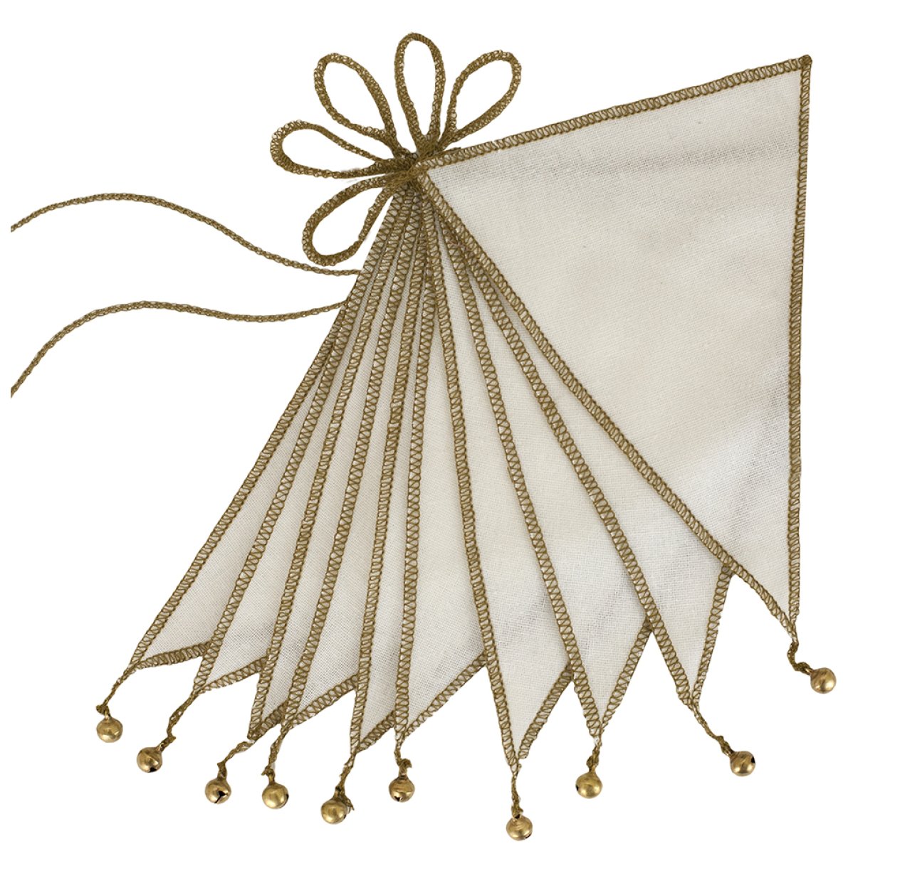 Guirlande fanions et grelots - Naturel